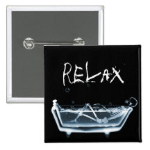 BATH TUB X-RAY VISION SKELETON - BLUE PIN