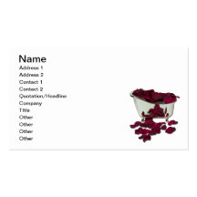 Bathtub Filled with Petals Business Card Template