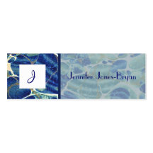 Batik Marble Monogram Skinny Profile Card Business Card Template
