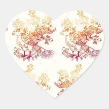 Batik peacock colorful pattern sticker