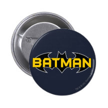 Batman Black and Yellow Logo Button