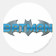 Batman Blue and Silver Round Sticker