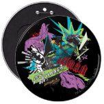 Batman Caped Crusader Neon Collage Pins