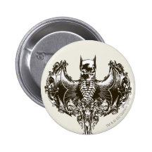 Batman Cowl and Skull Crest Pins