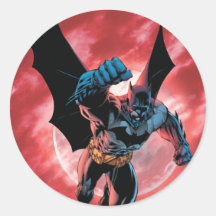 Batman Firey Sky Round Stickers