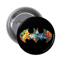 Batman Logo Neon/80s Graffiti Buttons