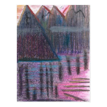 Batman really begins at night post card
