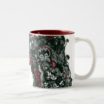 Batman Skulls/Ink Doodle Mug