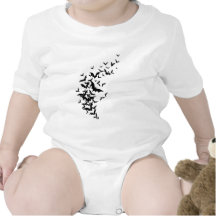 Bats on White Rompers