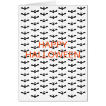 Bats Repeat Pattern Happy Halloween Card