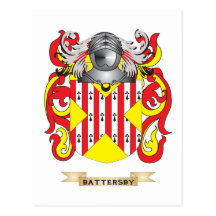 Battersby Coat of Arms (Family Crest) Post Card