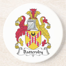 Battersby Family Crest Beverage Coasters