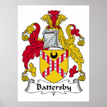 Battersby Family Crest Posters