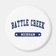 Battle Creek Michigan College Style t shirts Magnet