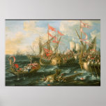 Battle of Actium Vintage Poster
