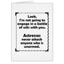 Battle of Wits Actresses Greeting Card