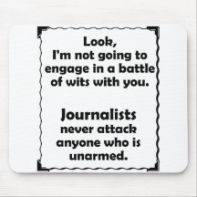Battle of Wits Journalist Mouse Pads