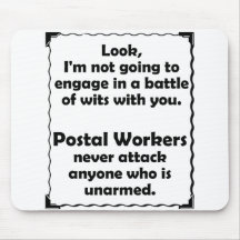 Battle of Wits Postal Worker Mouse Pad