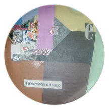 Bauhaus Style Abstract Plate