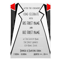 Bauhaus Tuxedo (Reception) Invitation