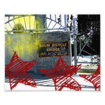 Baum Bicycle Bridge Sign Art Photo
