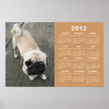 Bauwk ... Pug Dog 2012 Calendar Posters