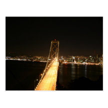 Bay Bridge at Night Post Cards