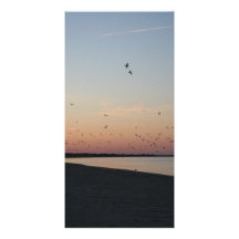 Bay sunset personalized photo card