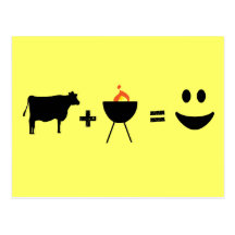 BBQ Beef Happy Post Cards