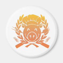 BBQ Crest - sunset fade Magnets