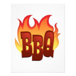 bbq flame text design custom invite