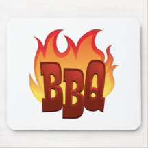 bbq flame text design mousemats