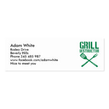 BBQ - Grill Instructor Business Card