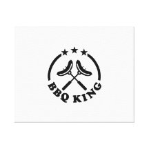 BBQ King barbecue Gallery Wrap Canvas