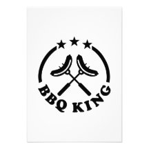 BBQ King barbecue Personalized Invitation