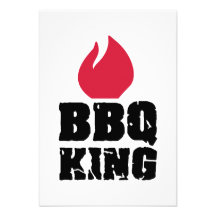 BBQ King Custom Invitation