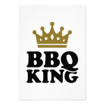 BBQ King Custom Invitations