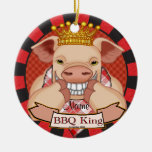 BBQ King Pig Christmas Tree Ornaments