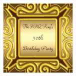 BBQ King Popular Elegant Gold  Invitation