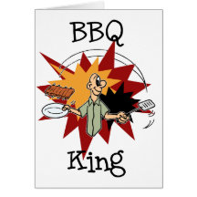 BBQ King T-shirts and Gifts Greeting Cards