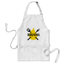 BBQ King with flame icon Apron
