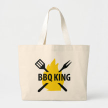 BBQ King with flame icon Bag