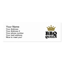BBQ Queen Business Card Templates