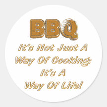 BBQ ROUND STICKER
