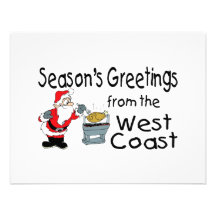 BBQ West Coast Seasons Greetings Invite