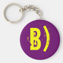 BBY TXT Keychain Purple and Yellow