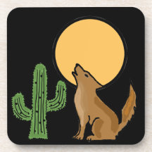 BC- Howling Coyote Cork Coaster Set