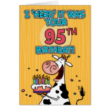 bd cow - 95 greeting card