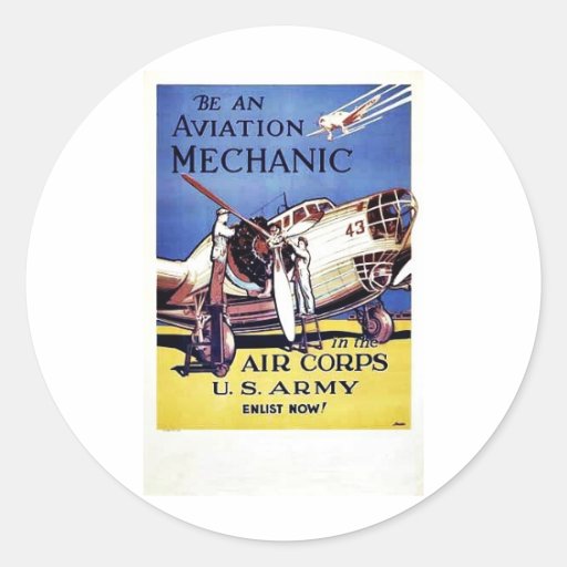 Be An Aviation Mechanic Round Stickers