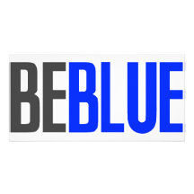 Be Blue Photo Card Template